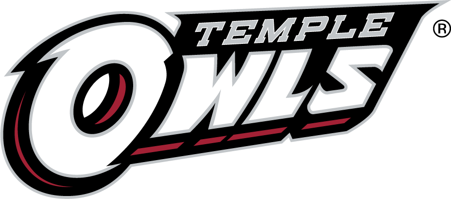 Temple Owls 2014-2020 Wordmark Logo v3 iron on transfers for clothing